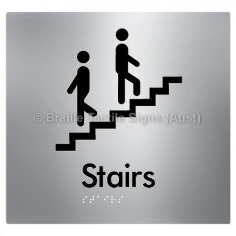 Braille Sign Stairs - Braille Tactile Signs Aust. - BTS34-aliS - Custom Signs - Fast Shipping - High Quality - Australian Made & Owned