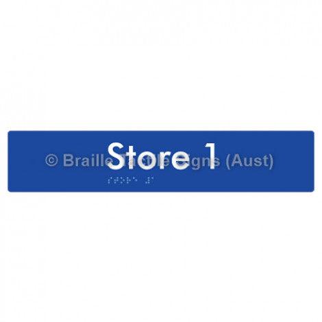 Braille Sign Store 1 - Braille Tactile Signs Aust. - BTS257-01-blu - Custom Signs - Fast Shipping - High Quality - Australian Made & Owned