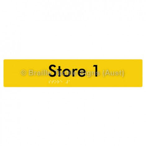Braille Sign Store 1 - Braille Tactile Signs Aust. - BTS257-01-yel - Custom Signs - Fast Shipping - High Quality - Australian Made & Owned