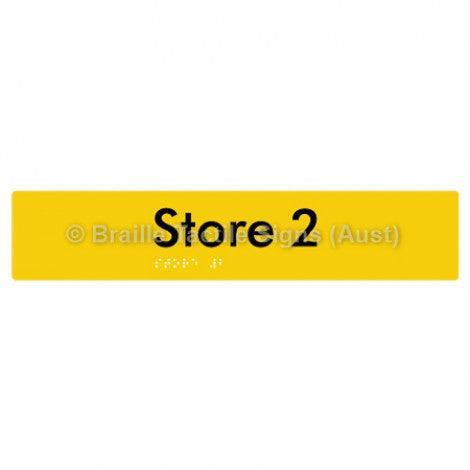Braille Sign Store 2 - Braille Tactile Signs Aust. - BTS257-02-yel - Custom Signs - Fast Shipping - High Quality - Australian Made & Owned