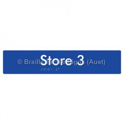 Braille Sign Store 3 - Braille Tactile Signs Aust. - BTS257-03-blu - Custom Signs - Fast Shipping - High Quality - Australian Made & Owned