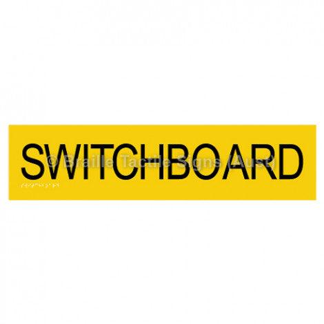 Braille Sign SWITCHBOARD - Braille Tactile Signs Aust. - BTS206-yel - Custom Signs - Fast Shipping - High Quality - Australian Made & Owned