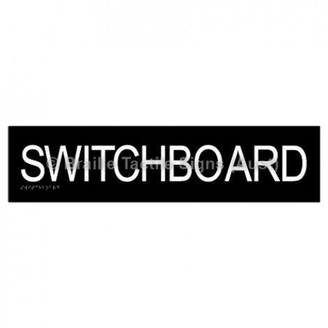 Braille Sign SWITCHBOARD - Braille Tactile Signs Aust. - BTS206-blk - Custom Signs - Fast Shipping - High Quality - Australian Made & Owned