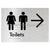 Toilets w/ Large Arrow: