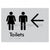 Toilets w/ Large Arrow: