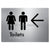 Toilets w/ Large Arrow: