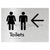 Toilets w/ Large Arrow: