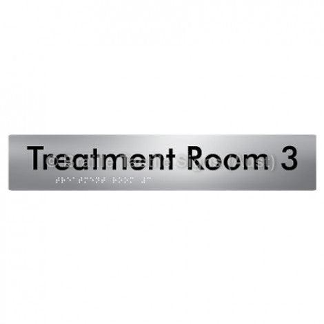 Braille Sign Treatment Room 3 - Braille Tactile Signs Aust. - BTS254-03-aliS - Custom Signs - Fast Shipping - High Quality - Australian Made & Owned