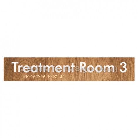 Braille Sign Treatment Room 3 - Braille Tactile Signs Aust. - BTS254-03-wdg - Custom Signs - Fast Shipping - High Quality - Australian Made & Owned