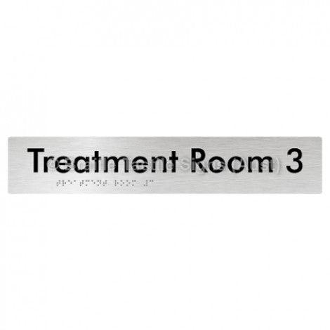 Braille Sign Treatment Room 3 - Braille Tactile Signs Aust. - BTS254-03-aliB - Custom Signs - Fast Shipping - High Quality - Australian Made & Owned
