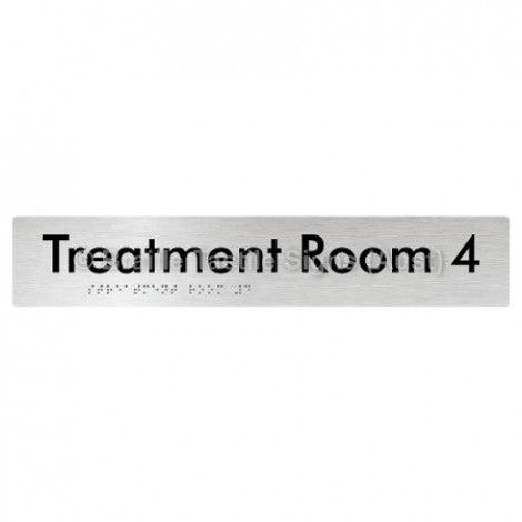Braille Sign Treatment Room 4 - Braille Tactile Signs Aust. - BTS254-04-aliB - Custom Signs - Fast Shipping - High Quality - Australian Made & Owned