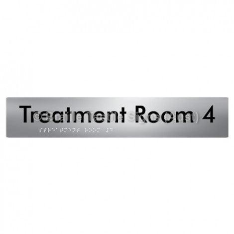 Braille Sign Treatment Room 4 - Braille Tactile Signs Aust. - BTS254-04-aliS - Custom Signs - Fast Shipping - High Quality - Australian Made & Owned