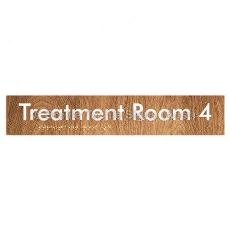 Braille Sign Treatment Room 4 - Braille Tactile Signs Aust. - BTS254-04-wdg - Custom Signs - Fast Shipping - High Quality - Australian Made & Owned