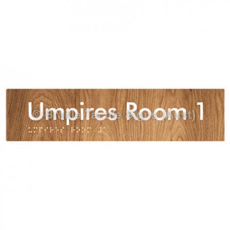 Braille Sign Umpires Room 1 - Braille Tactile Signs Aust. - BTS129-01-wdg - Custom Signs - Fast Shipping - High Quality - Australian Made & Owned