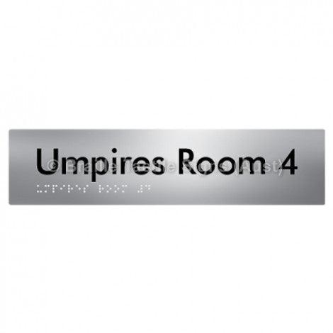 Braille Sign Umpires Room 4 - Braille Tactile Signs Aust. - BTS129-04-aliS - Custom Signs - Fast Shipping - High Quality - Australian Made & Owned