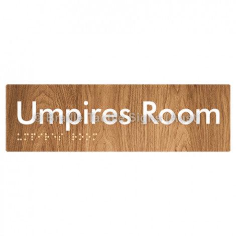 Braille Sign Umpires Room - Braille Tactile Signs Aust. - BTS129-wdg - Custom Signs - Fast Shipping - High Quality - Australian Made & Owned
