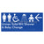 Unisex Accessible Toilet RH / Shower / Baby Change w/ Large Arrow