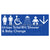 Unisex Accessible Toilet RH / Shower / Baby Change w/ Large Arrow