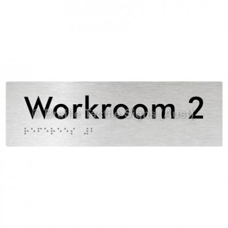 Braille Sign Workroom 2 - Braille Tactile Signs Aust. - BTS186-02-aliB - Custom Signs - Fast Shipping - High Quality - Australian Made & Owned