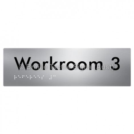 Braille Sign Workroom 3 - Braille Tactile Signs Aust. - BTS186-03-aliS - Custom Signs - Fast Shipping - High Quality - Australian Made & Owned