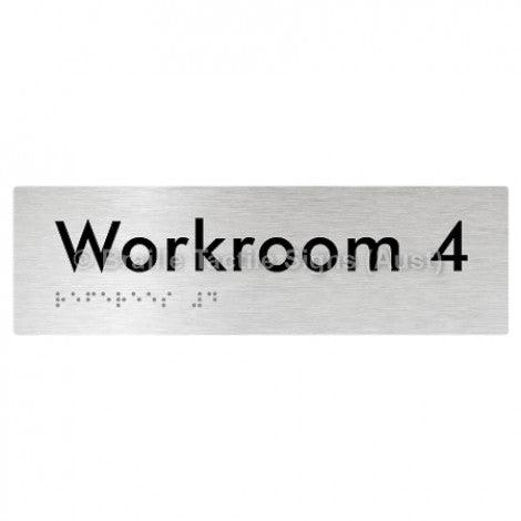 Braille Sign Workroom 4 - Braille Tactile Signs Aust. - BTS186-04-aliB - Custom Signs - Fast Shipping - High Quality - Australian Made & Owned