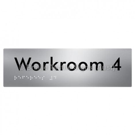Braille Sign Workroom 4 - Braille Tactile Signs Aust. - BTS186-04-aliS - Custom Signs - Fast Shipping - High Quality - Australian Made & Owned