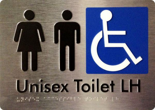 BTS (Aust) Standard Range Linished Stainless Steel or Aluminium Look Customisation - Braille Tactile Signs (Aust) - Your Braille Sign Specialists - Industry Leaders