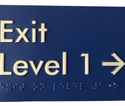 BTS (Aust) Standard Range Small Arrows Customisation - Braille Tactile Signs (Aust) - Your Braille Sign Specialists - Industry Leaders