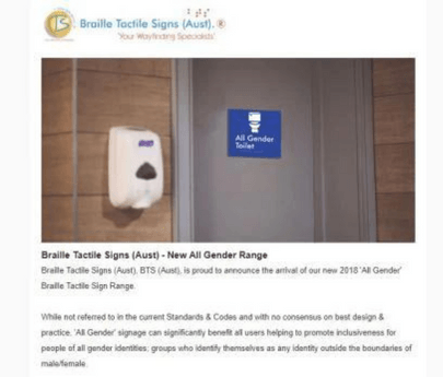 BTS (Aust) Update - August 2018 - Braille Tactile Signs (Aust) - Your Braille Sign Specialists - Industry Leaders