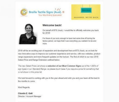 BTS (Aust) Update - January 2018 - Braille Tactile Signs (Aust) - Your Braille Sign Specialists - Industry Leaders