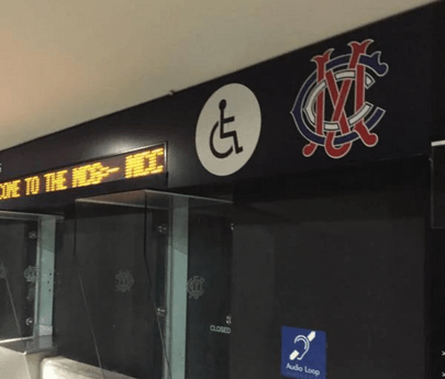 MCG Accessible Toilet - Braille Tactile Signs (Aust) - Your Braille Sign Specialists - Industry Leaders