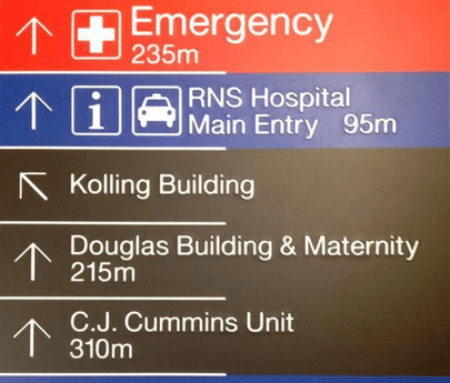 Royal North Shore Hospital - Braille Tactile Signs (Aust) - Your Braille Sign Specialists - Industry Leaders