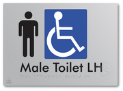 Male Accessible Toilet LH or RH - Braille Tactile Signs Aust.