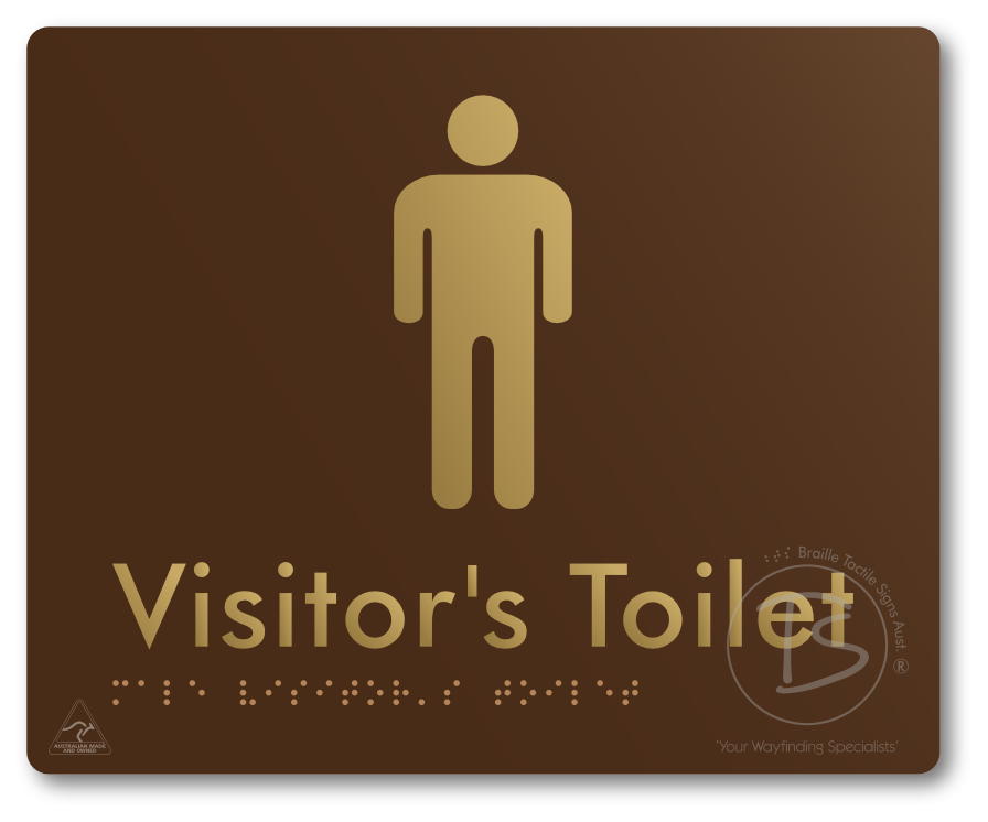 Male Visitor's Toilet - Braille Tactile Signs Aust.