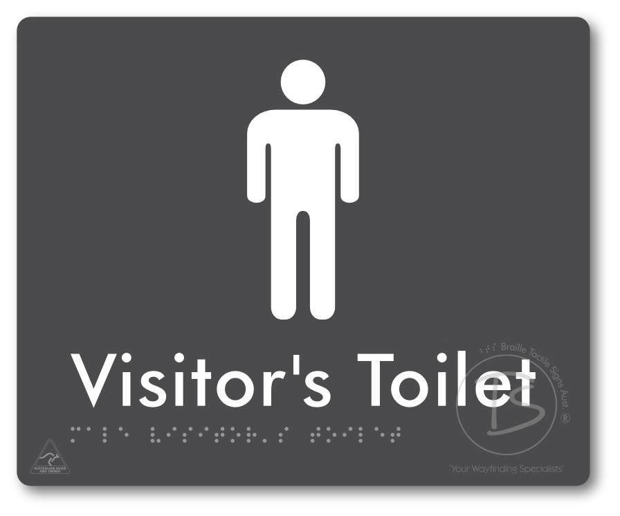 Male Visitor's Toilet - Braille Tactile Signs Aust.