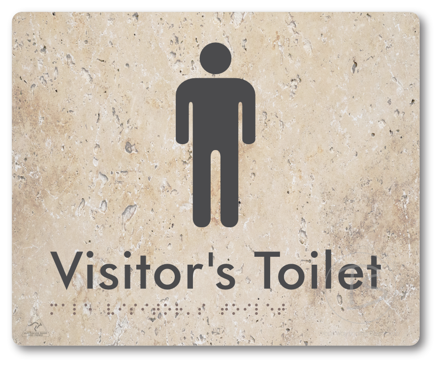 Male Visitor's Toilet - Braille Tactile Signs Aust.