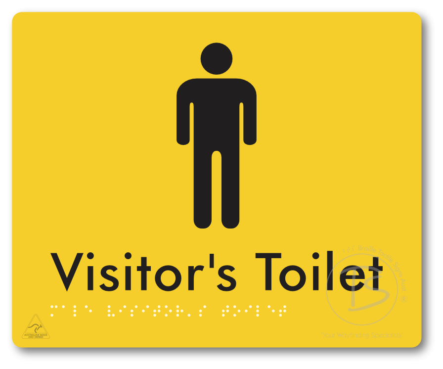 Male Visitor's Toilet - Braille Tactile Signs Aust.
