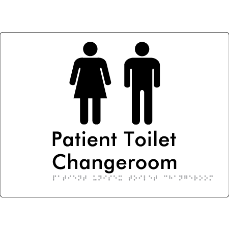 Patient Unisex Toilet Changeroom - Braille Tactile Signs Aust.