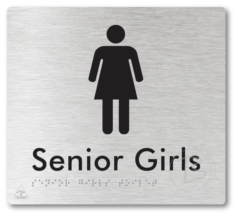 Senior Girls Toilet - Braille Tactile Signs Aust.