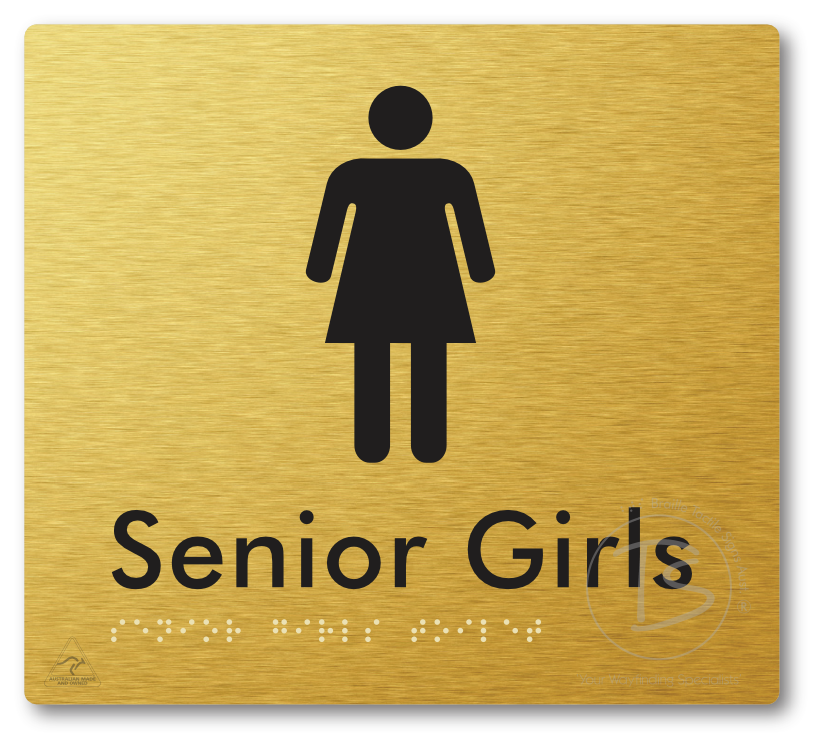 Senior Girls Toilet - Braille Tactile Signs Aust.