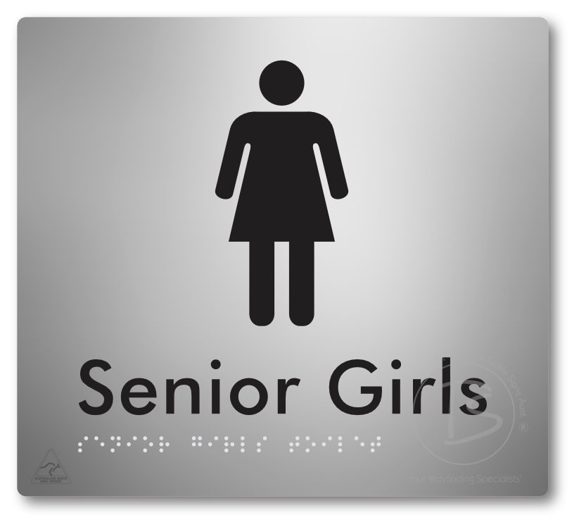 Senior Girls Toilet - Braille Tactile Signs Aust.