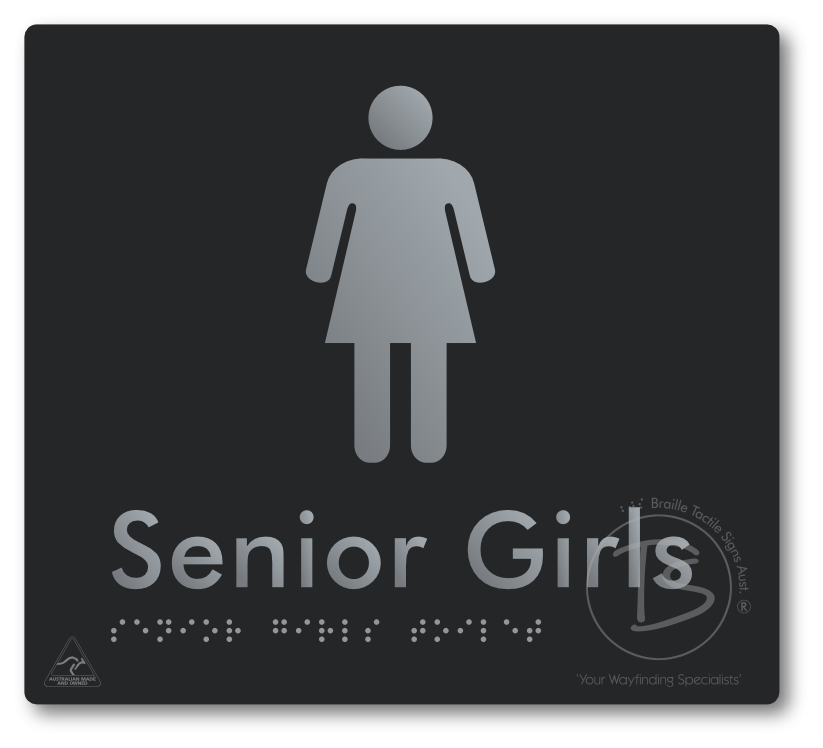 Senior Girls Toilet - Braille Tactile Signs Aust.