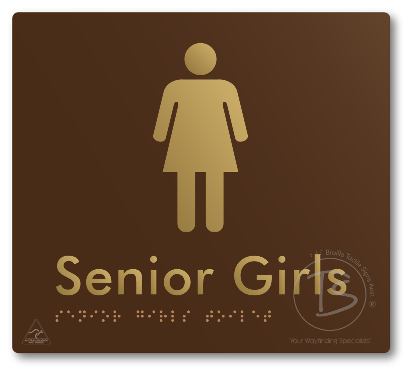 Senior Girls Toilet - Braille Tactile Signs Aust.