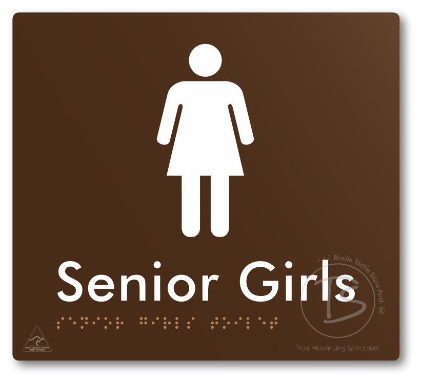 Senior Girls Toilet - Braille Tactile Signs Aust.