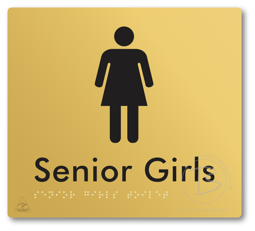 Senior Girls Toilet - Braille Tactile Signs Aust.