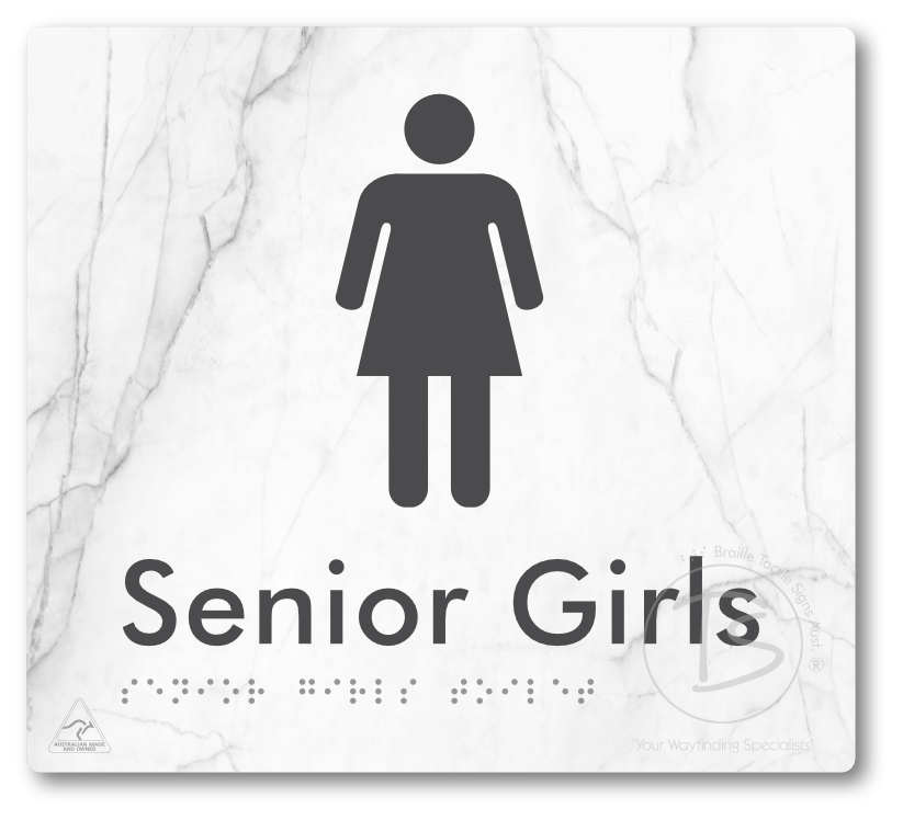 Senior Girls Toilet - Braille Tactile Signs Aust.