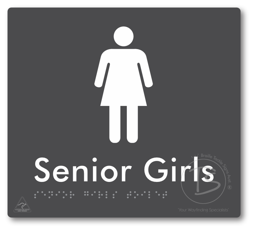 Senior Girls Toilet - Braille Tactile Signs Aust.
