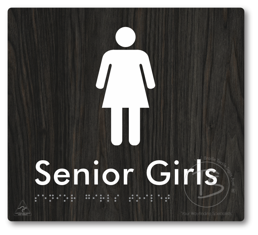 Senior Girls Toilet - Braille Tactile Signs Aust.
