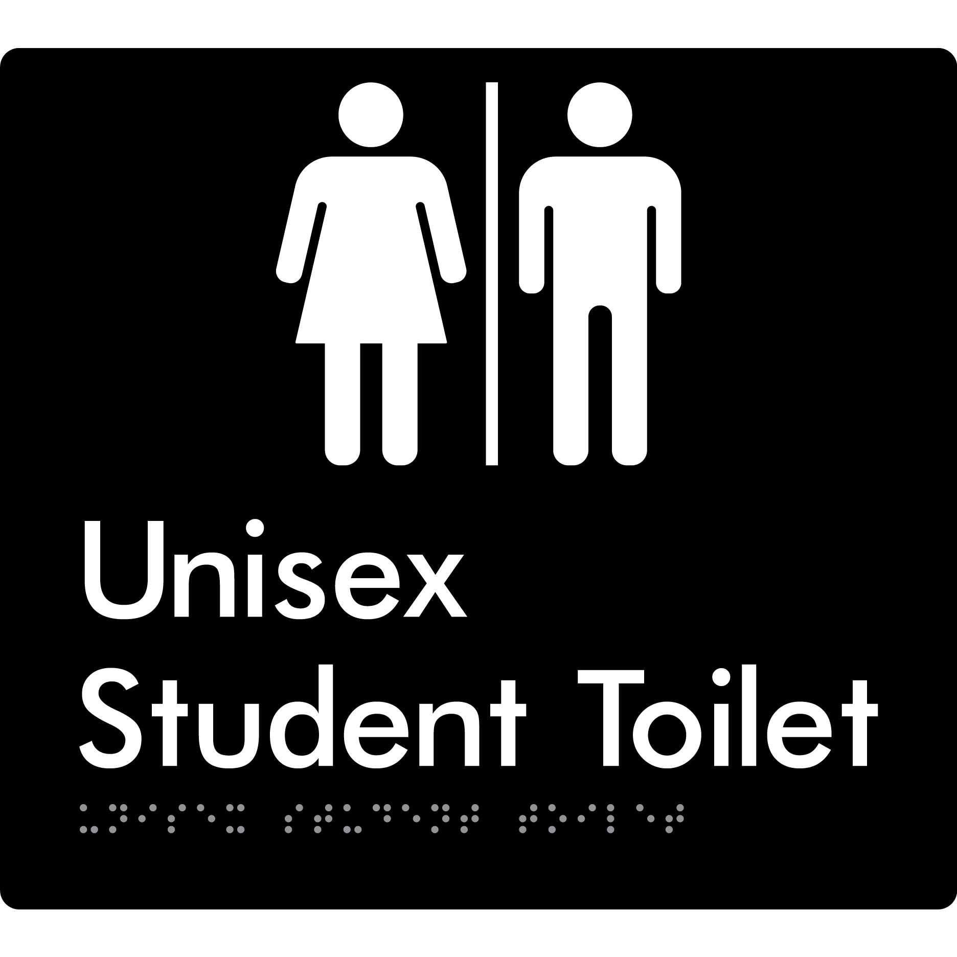 Unisex Student Toilet with Air Lock - Braille Tactile Signs Aust.