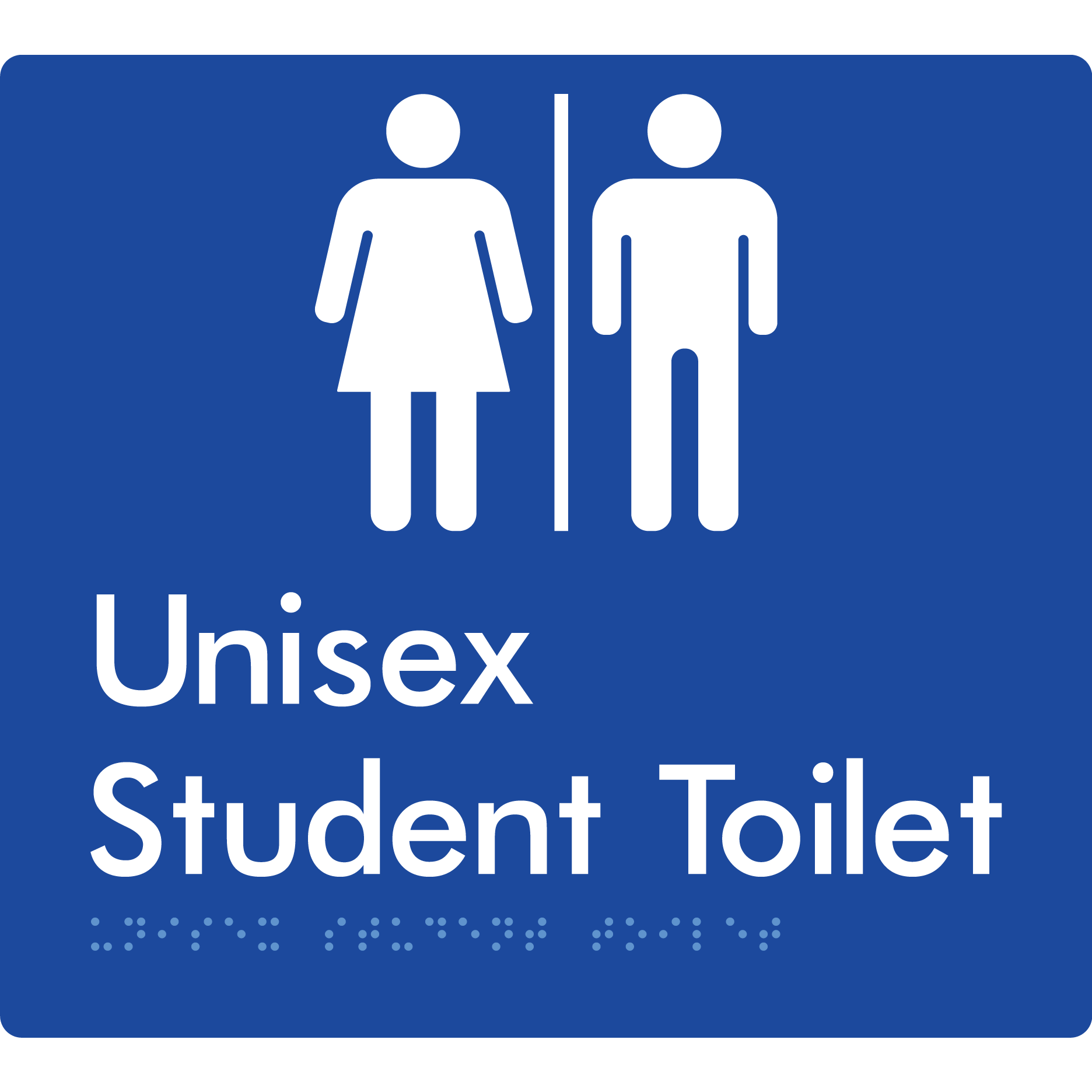 Unisex Student Toilet with Air Lock - Braille Tactile Signs Aust.